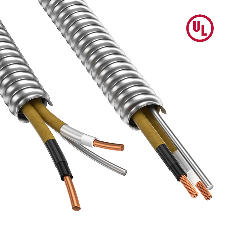 Cable blindado de aluminio con enclavamiento canadiense Cable AC 90
