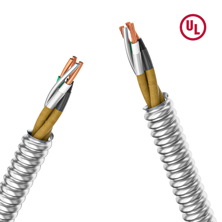 Cable blindado de aluminio con enclavamiento canadiense Cable AC 90